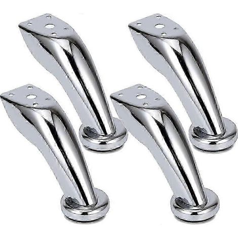Quatre pieds de canapé en acier inoxydable épais, pieds chromés (1/5)