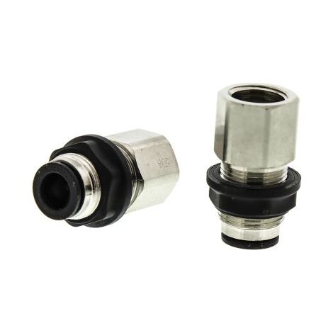 Adaptateur filetage à tube de traversée Legris LF3000 vers Enfichable, 8 mm G 1/4 Femelle ( Prix pour Paquet de 5 )