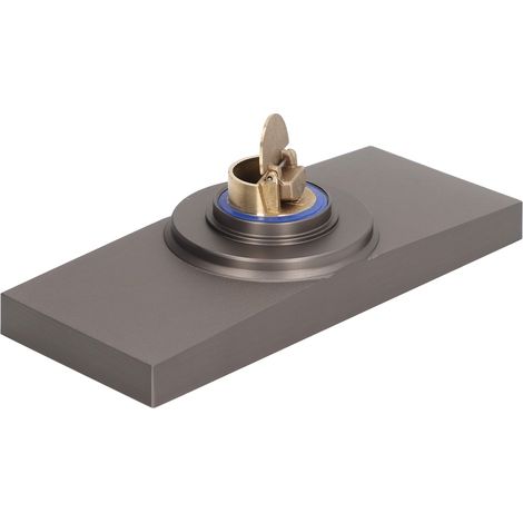 Bonde de sol rectangulaire en cuivre gris à grand débit avec couvercle pour salle de bain