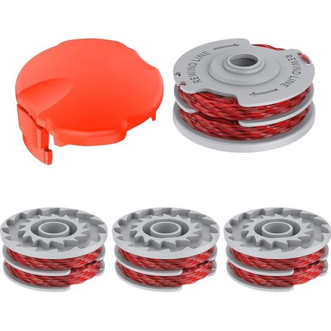4 Bobines De Fil - Débroussailleuse - Couvercle De Bobine - Compatible Flymo Contour Mini Trim Power Trim - Nylon Abs - 1,5mm X 11m (1/5)