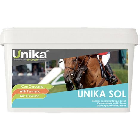 Unika Sol mangime complementare per il cavallo atleta che ha bisogno di mantenere le articolazioni in perfetta forma, fluide e mobili 1Kg