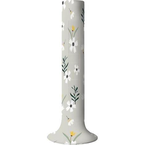 Housse Anti Poussière Ventilateur Vertical Gris Fleuri Housse Anti Poussière Ventilateur Pied Housse Tissu Blanc Lavable Tour 125 60 (1/4)