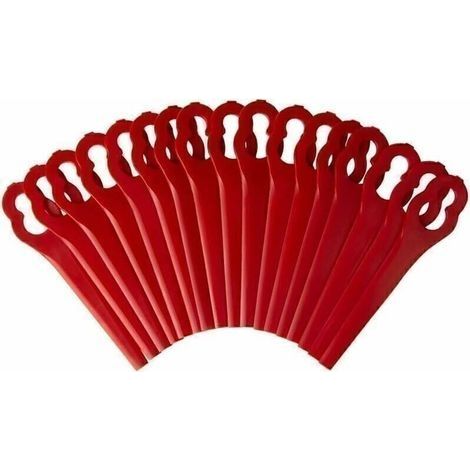 Accessoire pour coupe-bordure,100Pcs PA6 Lames pour Coupe-Bordures Einhell GE-CT 18 Li, GC-CT 18/24 Li, BG-CT 18 Li, RG-CT 18 Li,Lames de Rechange Plastique pour Einhell sans Fil (1/5)