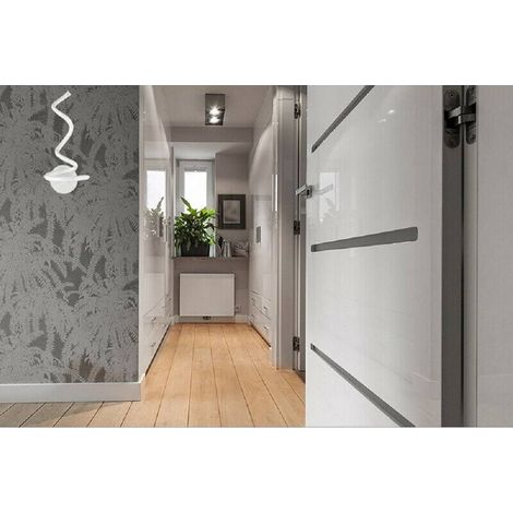 Trade Shop - Spiralförmige Wandleuchte für den Innenbereich, LED, 12 W, natürliches warmes und kaltes Licht, E24 - (1/2)