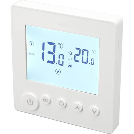 Thermostat de chauffage au sol programmable avec panneau de commande et écran LCD, 90-240 V, pour la maison