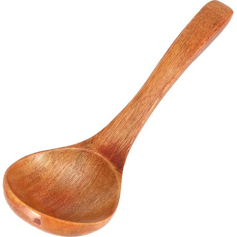 Louche en bois naturel à long manche, cuillère, ustensile de cuisine (01) (1/5)