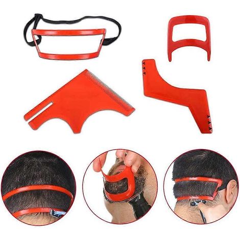 Gabarit de coupe de cheveux pour la nuque et le dos, utilisable comme gabarit portable pour la barbe et le dos, compatible avec les hommes (mari, amis, etc.). (1/4)