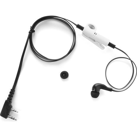 Écouteur casque Radio bidirectionnelle PTT Microphone dans l'oreille type écouteur pour Kenwood/Baofeng (noir) (1/5)