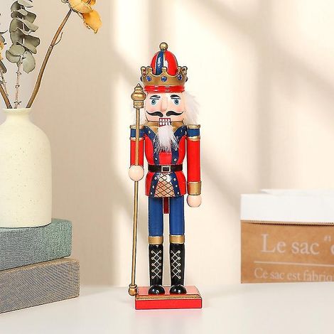 1 pièce Casse-noisette de Noël 30 cm, décoration de Noël créative en bois, artisanat pour enfants (1/5)