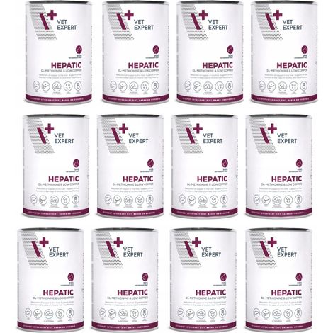 Aliment humide vétérinaire Vet Expert au foie et au poulet, 12 x 400 g