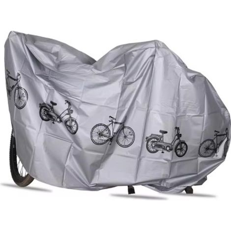 Funda para bicicleta de exterior, Funda con protección UV, Impermeable, Protege contra la lluvia, el sol, el viento y la nieve, Gris (1/5)