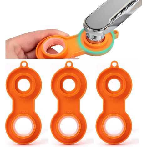 Faucet Aerator Wrench 3pcs Plastic Tool for Removing Aerators Mixer Nozzle Wrench Compatible M20 M22 M24 M28 (1/5)