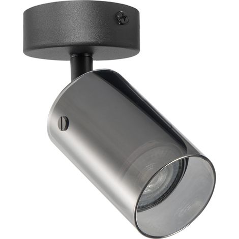 Spot plafond-mur noir verre 1xGU10 10W Smoky Polux (1/3)