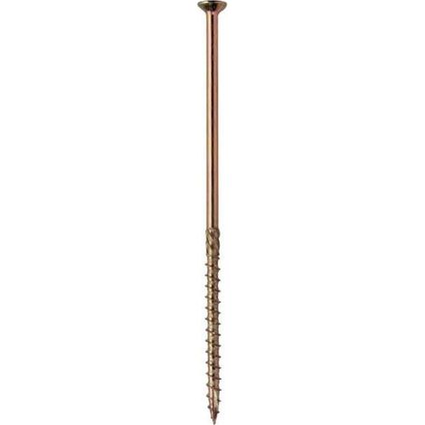 Vis charpente tête fraisée 6x150 mm zingué bichromaté – Acier trempé pour poutres lamellaires – Boîte de 100 unités (1/5)