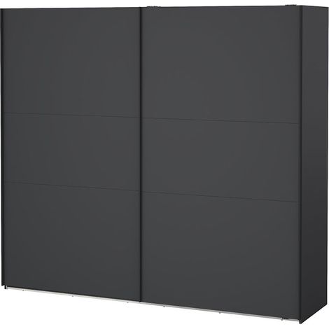 Como Schiebetürenschrank 2 Türen 245x220cm matt grau. (1/5)