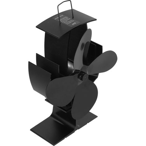 Ventilateur de poêle à chaleur 4 pales en aluminium pour cheminée, circulation de chaleur pour maison, bois de chauffage