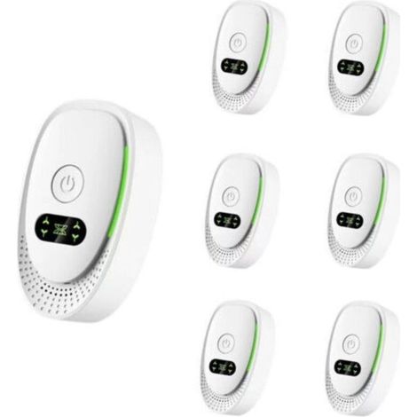 Répulsif à ultrasons (lot de 6) – Anti-souris, rats, moustiques et araignées Répulsif électronique multifonction pour fourmis, cafards et chauves-souris Répulsif à ultrasons 360° en (1/5)