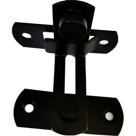 Loquet pliant noir à 90 degrés, loquet de grange, loquet à angle droit, loquet incurvé