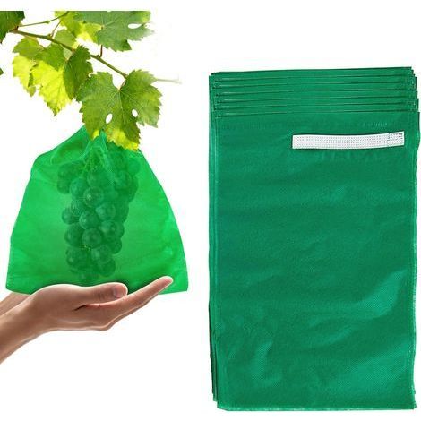 100 Pièces Verts Sachet Protection Fruits, Sachet Protection Raisin en Tissu Non Tissé, Sac Protéger Fruits avec Fil de , Faciles à Utiliser, Utilisés pour Prévenir Guêpes (1/5)