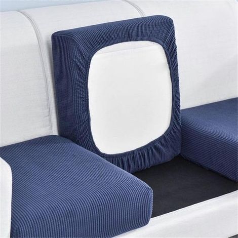 Housse de coussin extensible en velours GFHFHITJ pour canapé, fauteuil, causeuse, canapé, lot de 3 pièces XL gris protecteur de meubles (1/2)