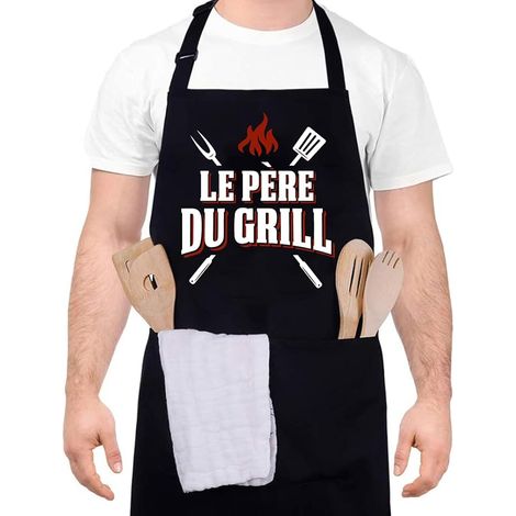 Tablier BBQ Homme « LE PÈRE DU GRILL »