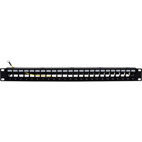 Unex Frontblende 1HE Kabelhalte UFB24RJ-A