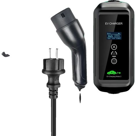 Tragbares EV-Ladegerät, einstellbarer Strom, schnelles Laden, Typ2 (1/5)