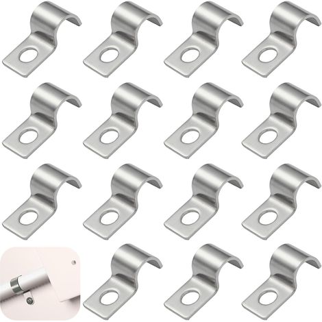 Lntyq – Collier de serrage 50pcs – Acier au carbone zingué – Diamètre intérieur 6mm – Pour fixation tuyaux sur surfaces variées (1/4)