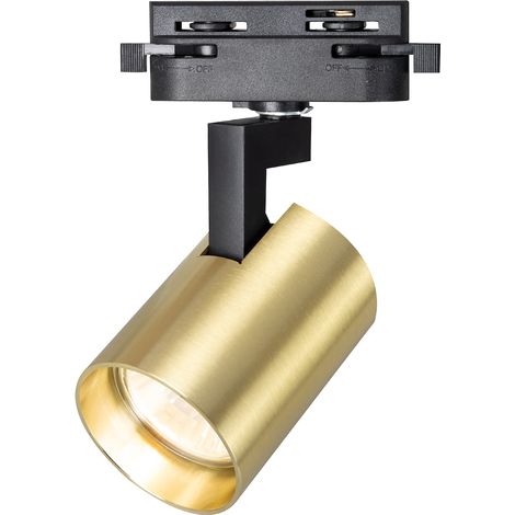 Spot sur rail monophasé tube 1x GU10 8W VOLF Milagro doré aluminium IP20 (1/5)