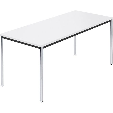FRANKEL kaiserkraft, Table rectangulaire en tube rond chromé, l (1/4)