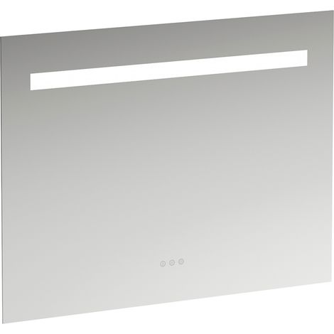Miroir Leelo courant avec éclairage LED horizontal intégré, cadre (1/4)