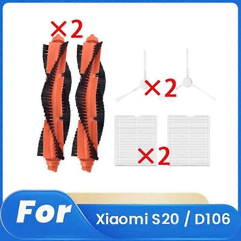Lot de 6 pièces pour robot aspirateur S20 / D106 : accessoires, pièces de rechange pour brosse principale et filtre. (1/5)