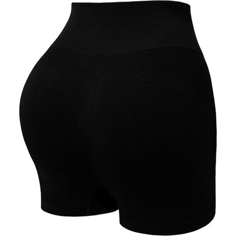 Culotte courte sans couture taille haute pour femme - Design anti-transpiration - Vêtements de sport de fitness - Culotte courte sans couture - Pantalon de sport taille haute