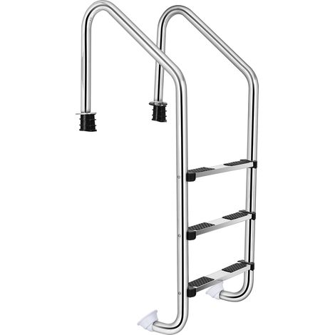 COSTWAY 3-Step Swimming Pool Ladder 304 Stainless Steel In-Ground Pool Ladder