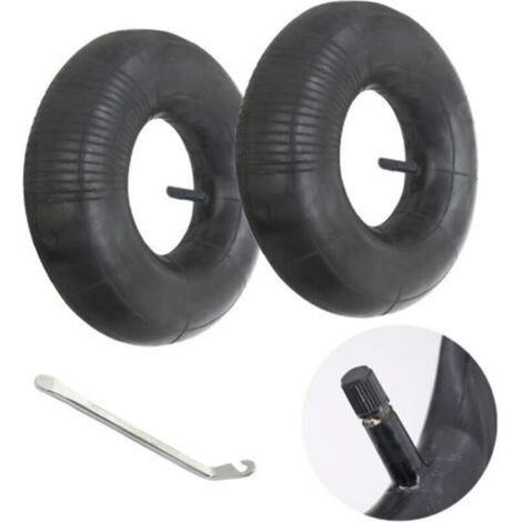 2 Pièces 3.50/4.00-6 Chambre a Air Inner Tube Pneu Roue 3.50/4.00-6 Innertube Brouette Rubber Valve 6