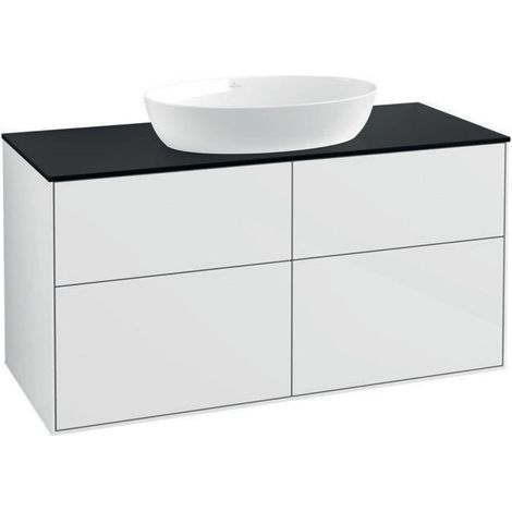 V&B Waschtischunterschrank FINION 1200x603x501mm AP Gl bl ma gls wh lacq. (1/4)