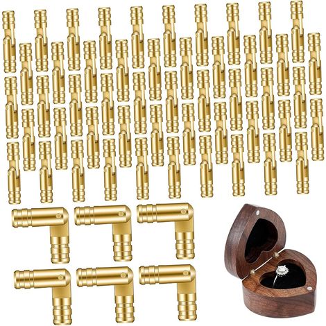 de 50 charnières métalliques 4 x 20 mm format compact et