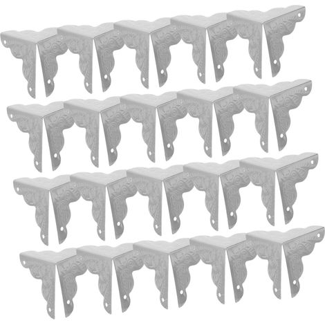 Lot de 100 protections d'angle métalliques vintage triangulaires (1/5)