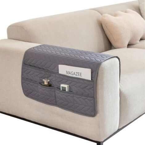 Organisateur de canapé, sac de rangement pour fauteuil, antidérapant, avec 6 poches pour télécommande, téléphone, livre, magazine, tablette