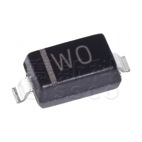 Diode à puce Changdian BZT52C24 d'origine, sérigraphiée WO SOD-123, diode régulatrice de tension à montage en surface 24 V 0,5 W, composant électronique, 5 pièces par paquet.