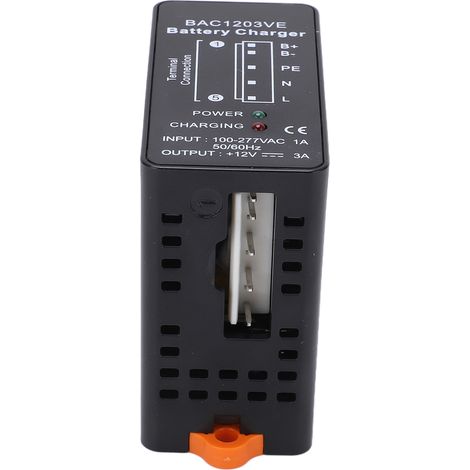 Chargeur de batterie miniature BAC1203VE avec indicateur LED, en alliage d'aluminium, dispositif de charge d'entretien automatique, 100-277 V CA (1/5)