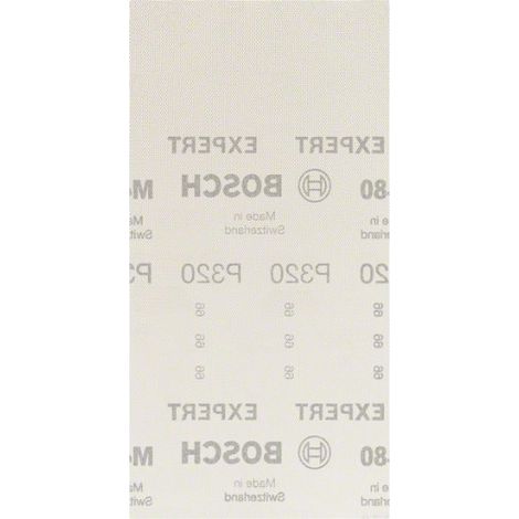 Bosch Professional 50x Expert M480 papier de verre (pour bois dur, peinture sur bois, 93x186 mm, 120 grit, accessoires pour ponceuse orbitale)