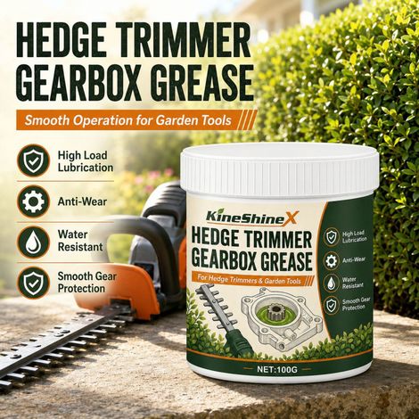 KineShineX garden tool gearbox grease for hedge trimmers and other transmission gear maintenance. (1/4)