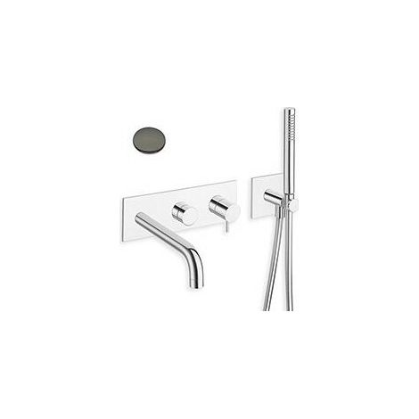 FACADE TRIVERDE BAIN DOUCHE MURAL 2 SORT CHROME NOIR EX TV108 - CRISTINA ONDYNA TV10272 (1/2)