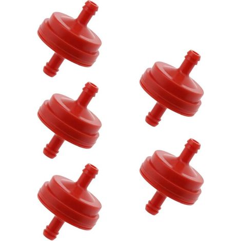 5er-Pack 1/4 Zoll Kraftstofffilter 298090 394358 Kompatibel mit Briggs & Stratton 150 Mikron 5018 Rasenmäher