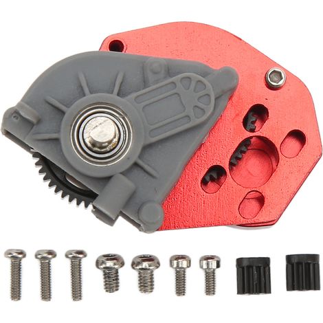 Boîte de vitesses professionnelle haute précision pour RC Crawler 1/24 Axial SCX24, transmission rouge (1/5)