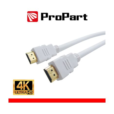 Cavo HDMI 2.0 High Speed 4K 3D con Ethernet 3m SP-SP BIANCO