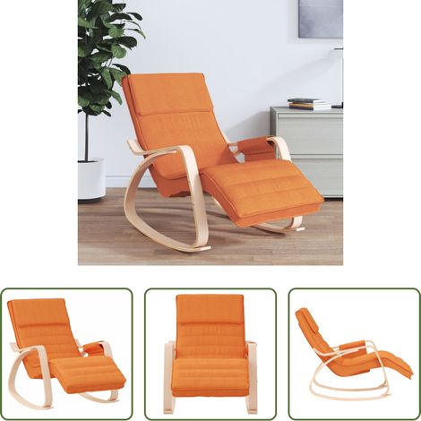 vidaXL Chaise de détente - Chaise à bascule Jaune foncé Tissu (1/5)