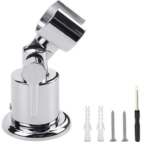 180°-Duschkopfhalterung, Duschkopfhalterung aus Metall, verstellbare Duschkopfhalterung aus Edelstahl, Wandmontage, schraubverstellbar, kompatibel mit den meisten Duschen (1/4)