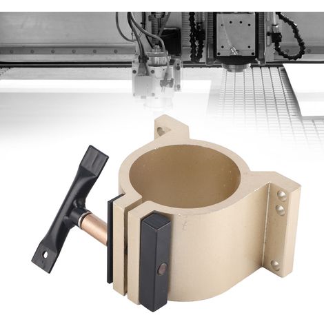 80 mm sandgestrahlte Aluminiumguss-Oberflächenhalterung für Graviermaschinenspindelklemme (1/5)
